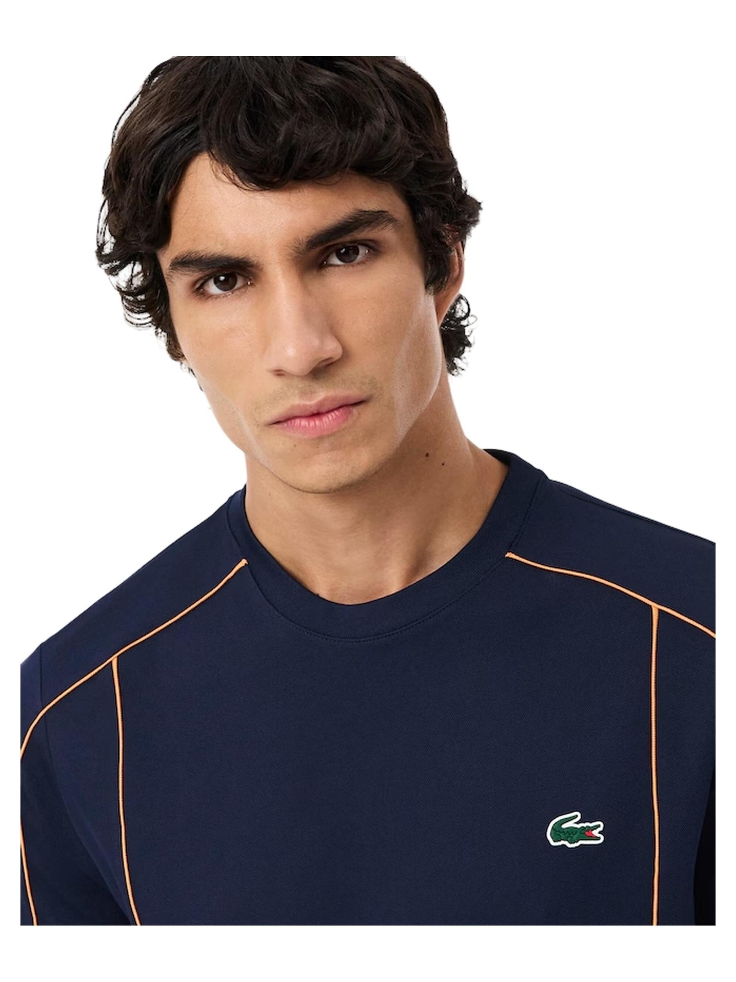 LACOSTE - Camisa 'Camiseta lacoste marino ultra dry ribeted tee' em azul