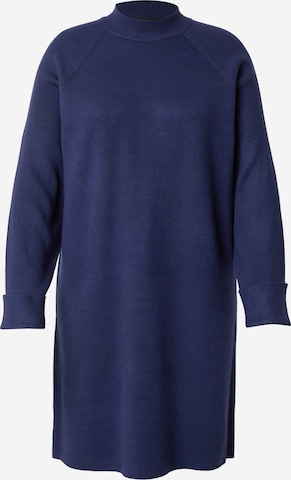Vero Moda Curve Gebreide jurk 'VMCGold' in Blauw: voorkant