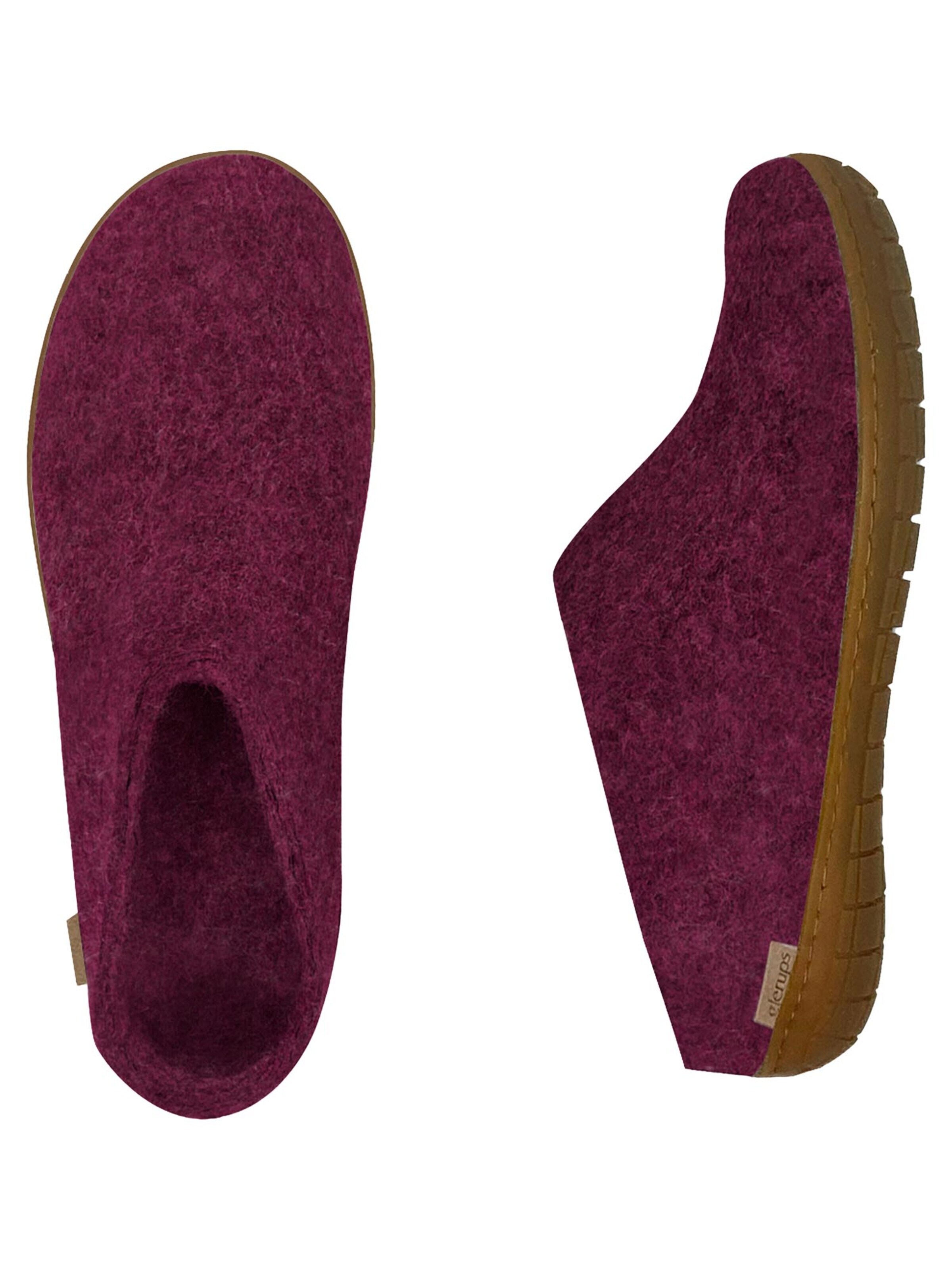 Glerups Slipper 'Kautschuksohle' in Purple