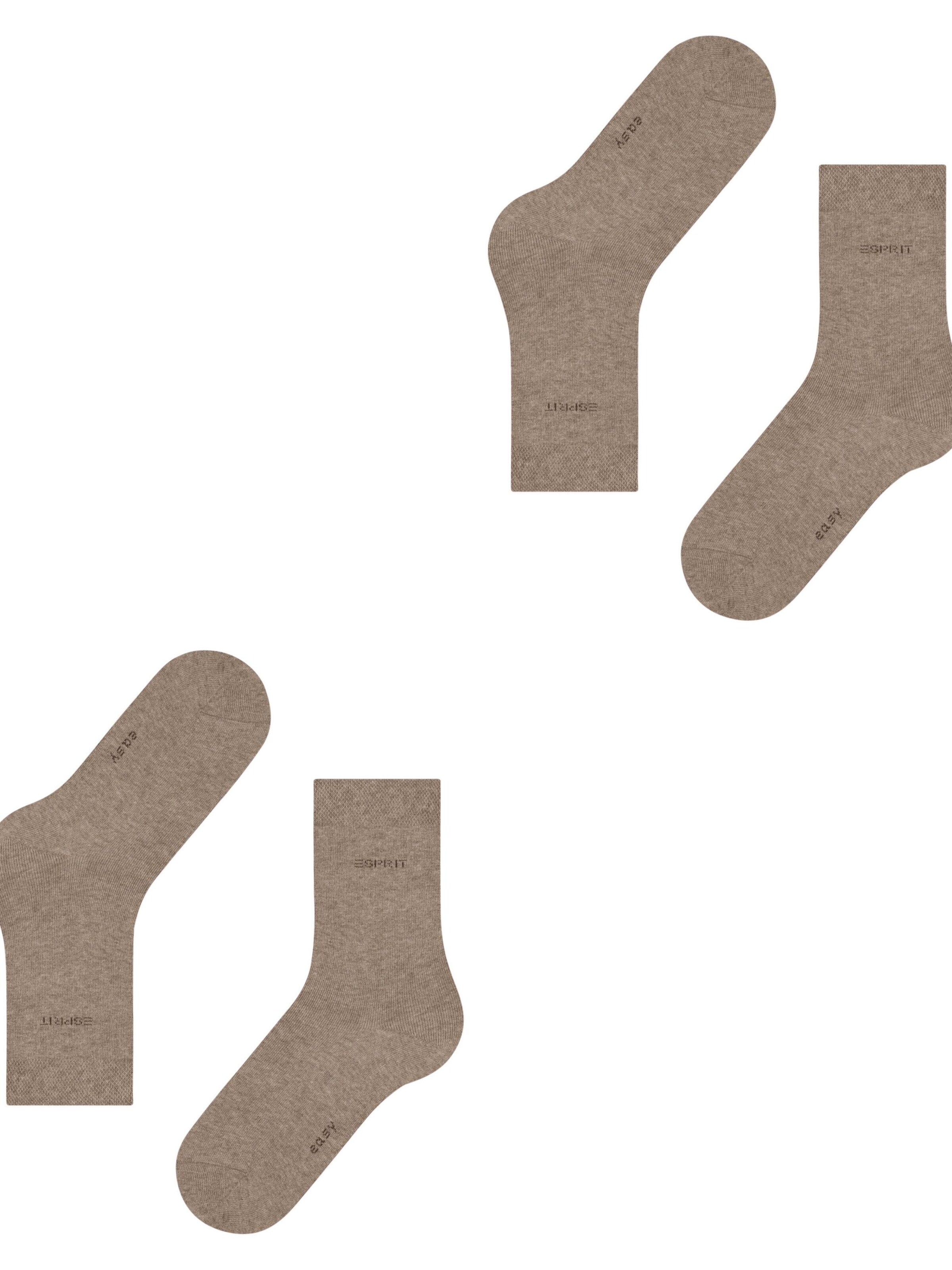 ESPRIT Socken 'Basic Easy 2-Pack'‌‌‌ in Braun