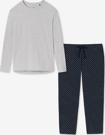 SCHIESSER Pyjama 'Cotton' in Blauw: voorkant