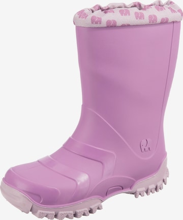 ELEFANTEN Rubber Boots 'JELVA' in Purple: front