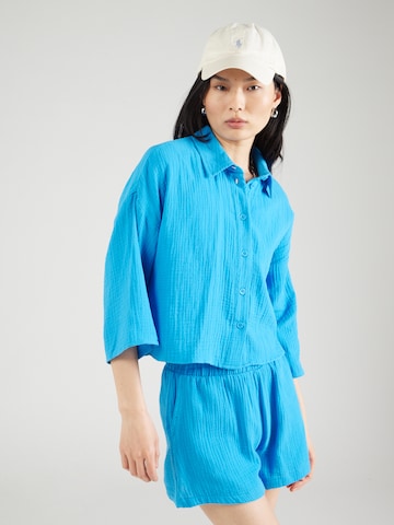 VERO MODA Blouse 'NATALI' in Blauw: voorkant