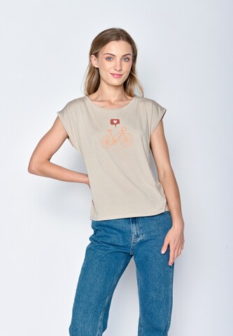 T-shirt GREENBOMB en marron : devant