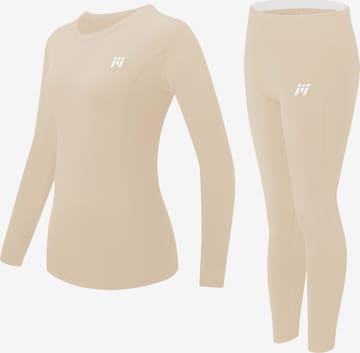 MEETWEE Athletic Bodysuit 'Athletic Underwear' in Beige: front