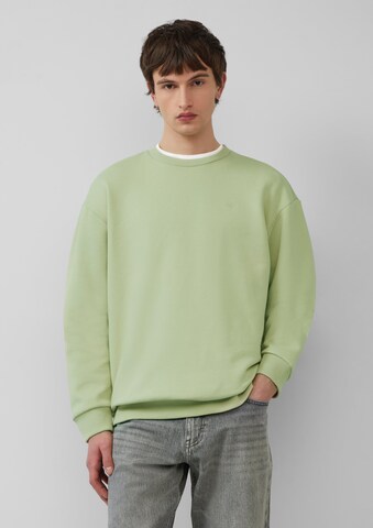 QS Sweatshirt in Groen: voorkant