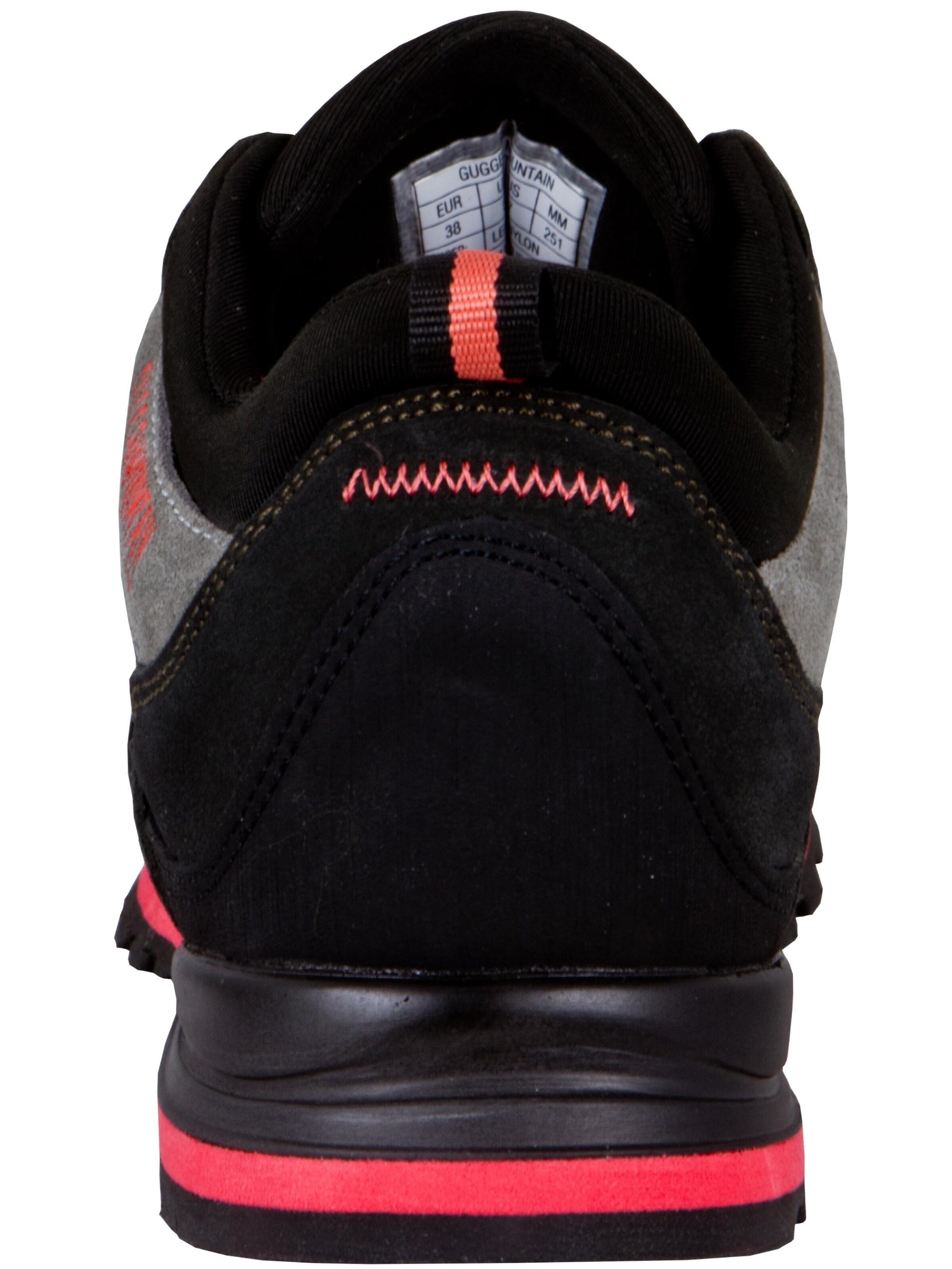 Guggen Mountain Athletic lace-up shoe 'Trekking-& Wanderschuhe PT022 Wildleder' in Black