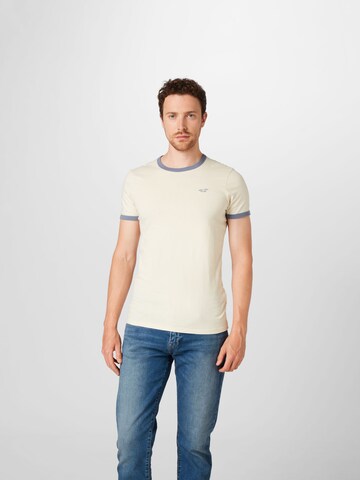 T-Shirt HOLLISTER en beige : devant