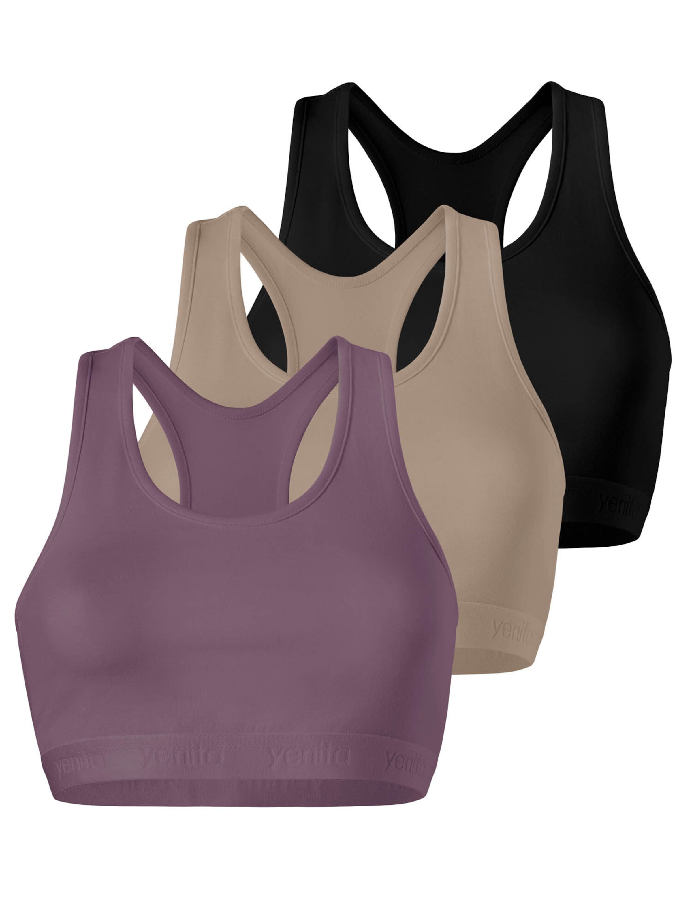 Bustino Reggiseno ' Sports-Collection mit breiten Trägern ' di Yenita in colori misti: frontale