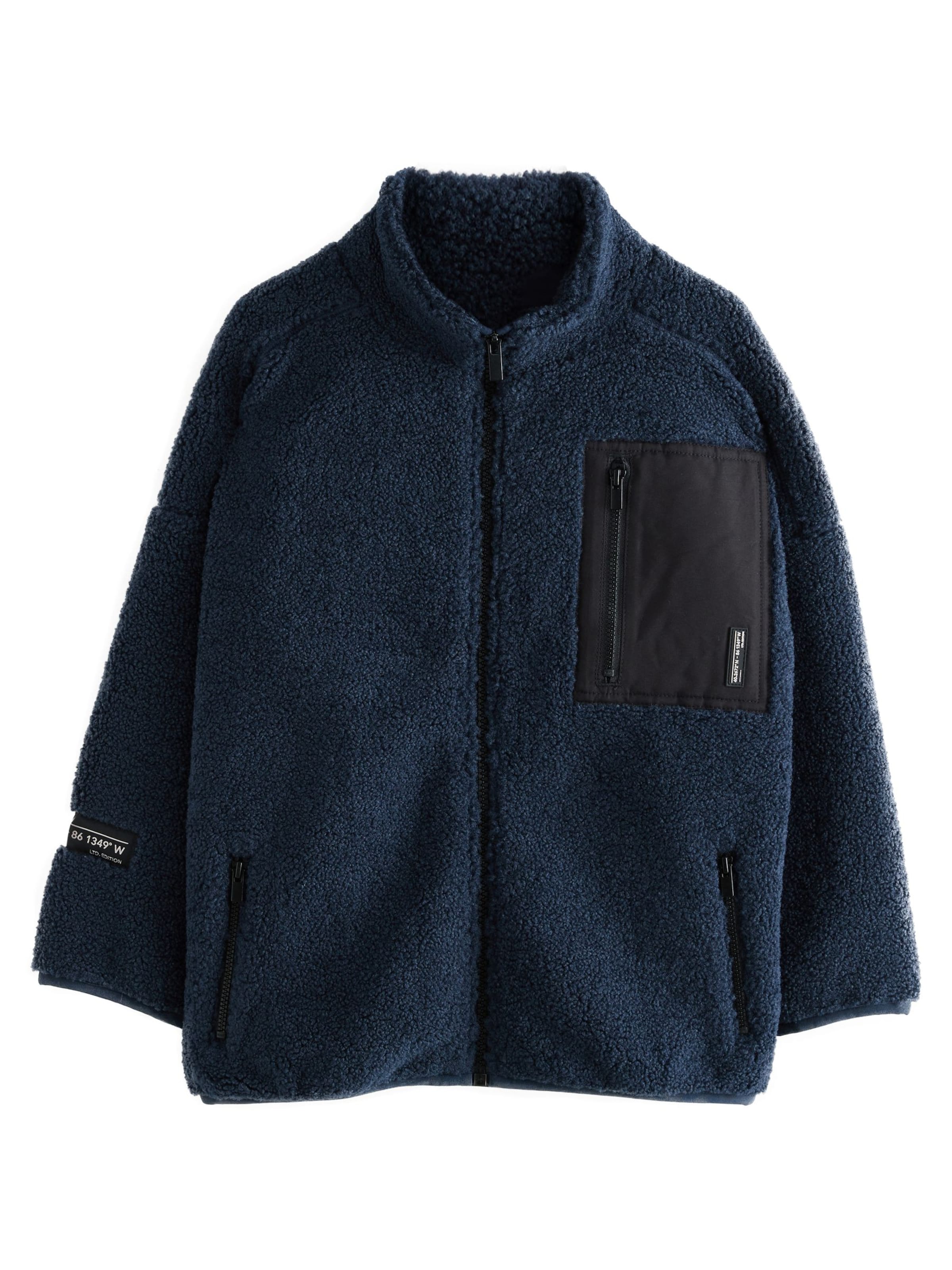 Next Fleecejakke i blå: forside