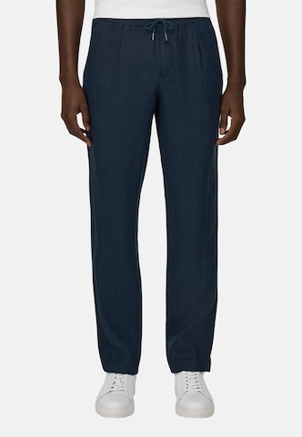 Boggi Milano Slimfit Chino 'Coulisse' in Blauw: voorkant