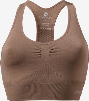 Stark Soul Sports Bra in Brown: front