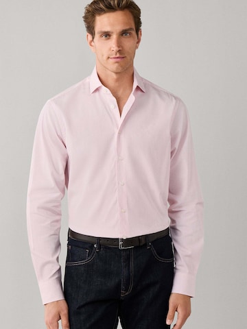 Coupe regular Chemise ' CITY ' Hackett London en rose : devant