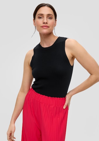 s.Oliver BLACK LABEL Top in Zwart: voorkant