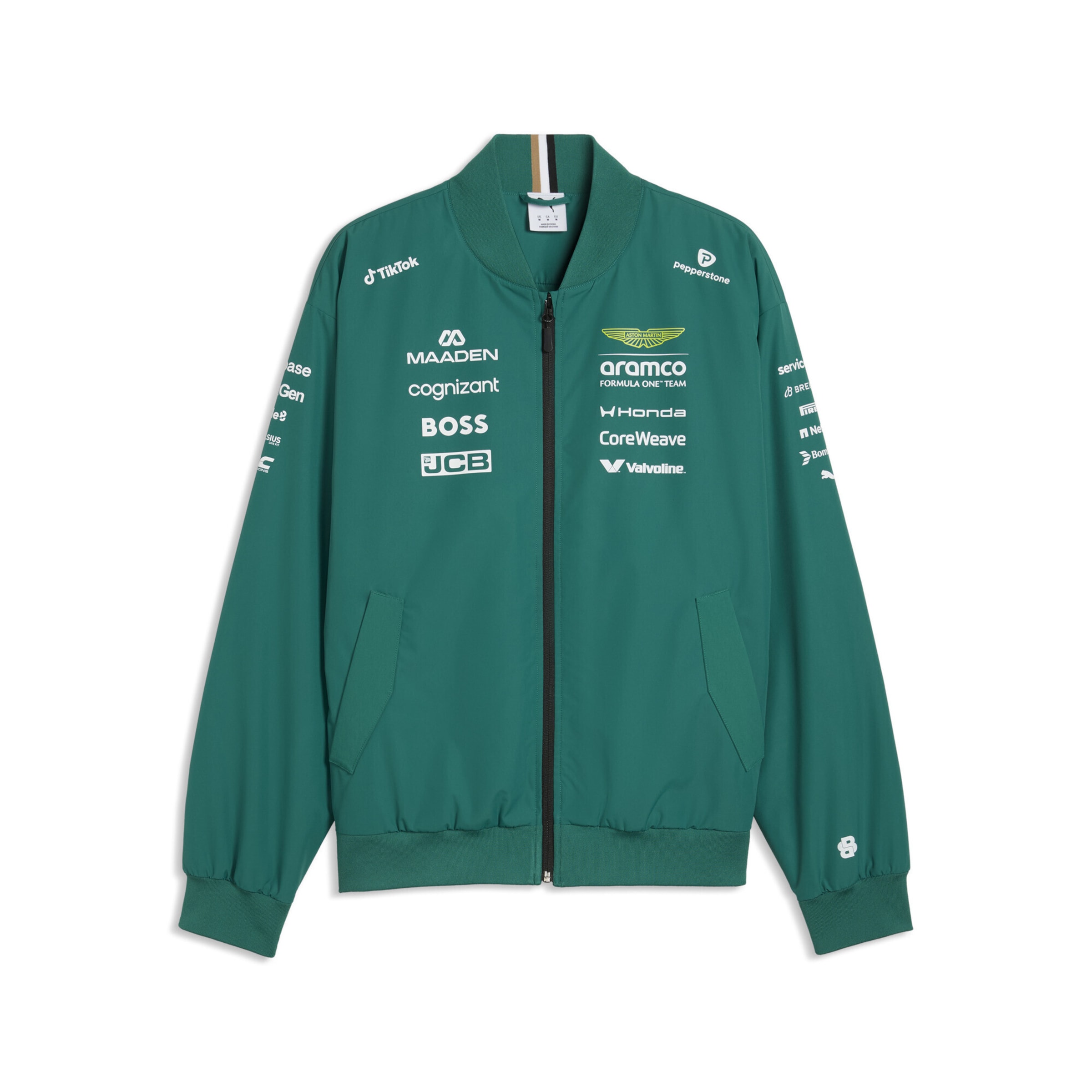 PUMA Tussenjas 'Aramco F1® Team Replica' in S in de kleur Geel / Smaragd / Wit, Productweergave
