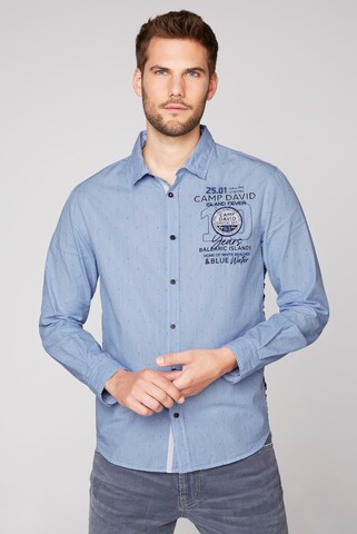 CAMP DAVID Regular Fit Hemd in Blau: predná strana