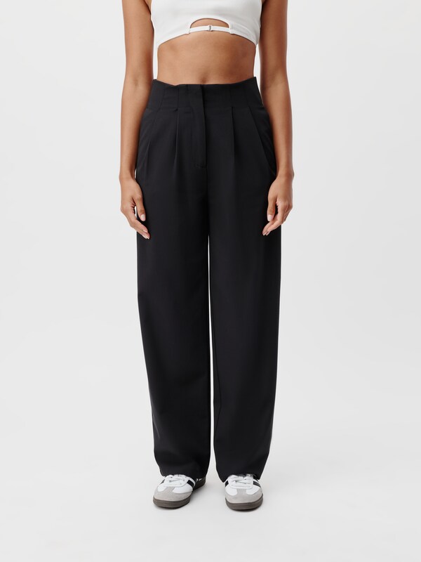 LeGer by Lena Gercke Loose fit Pleat-Front Pants 'Marla' in Black