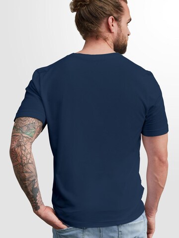 Neverless Shirt 'Destination unknown' in Blue