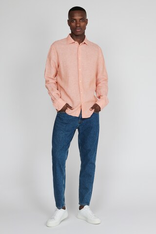 Matinique Regular fit Button Up Shirt 'Marc' in Orange