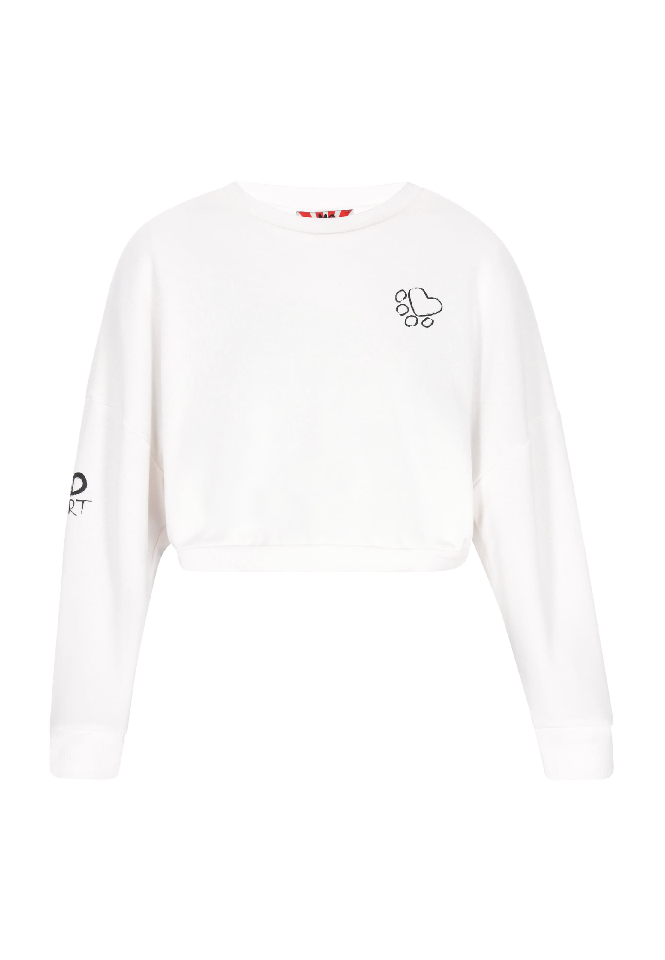 myMo ROCKS Μπλούζα φούτερ 'Comfy' σε λευκό: μπροστά