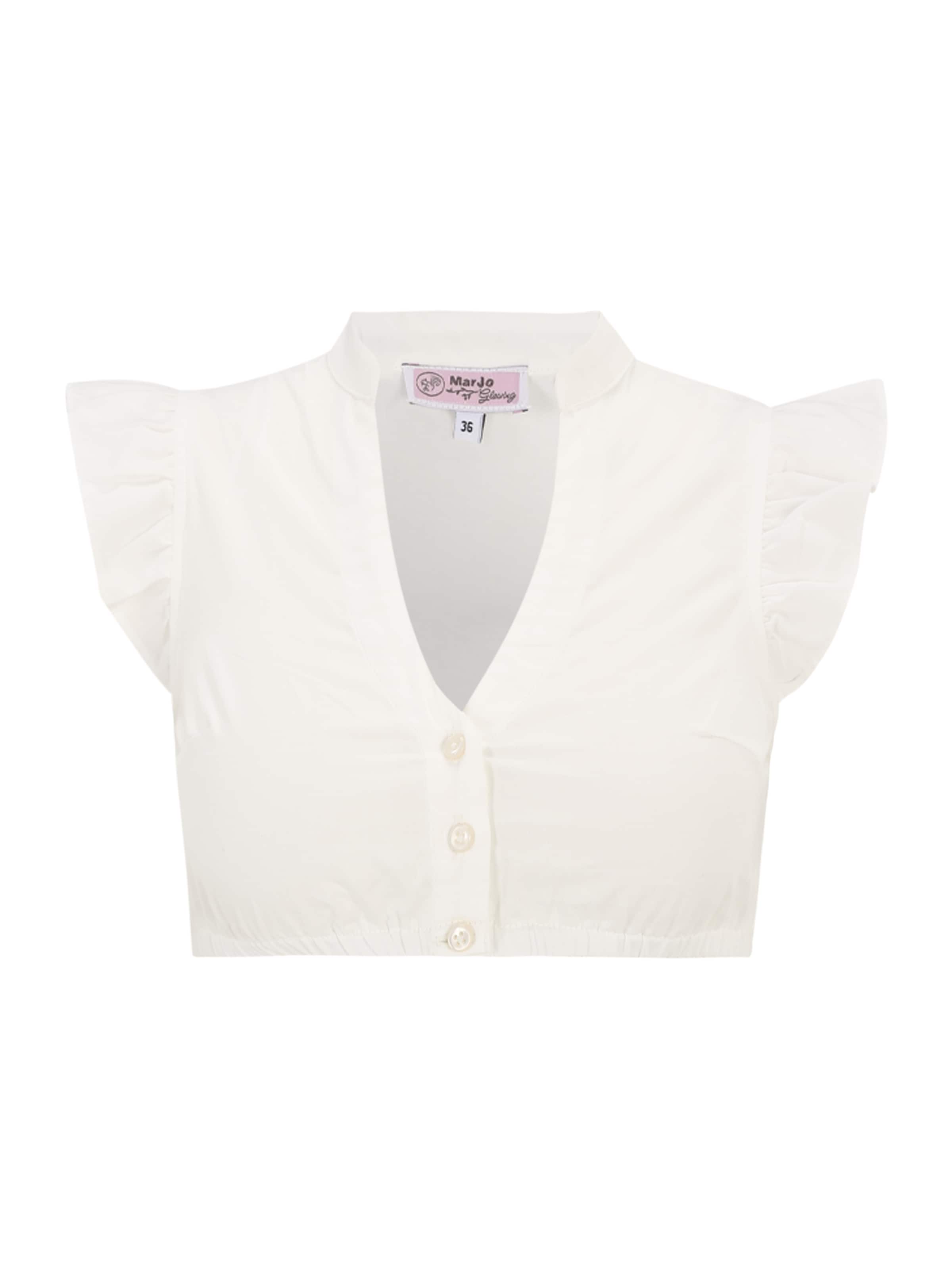 MARJO Блуза в традиционен стил 'Kienberg' в бяло: отпред