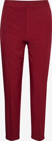 SAINT TROPEZ Slimfit Broek 'Oliva' in Rood: voorkant