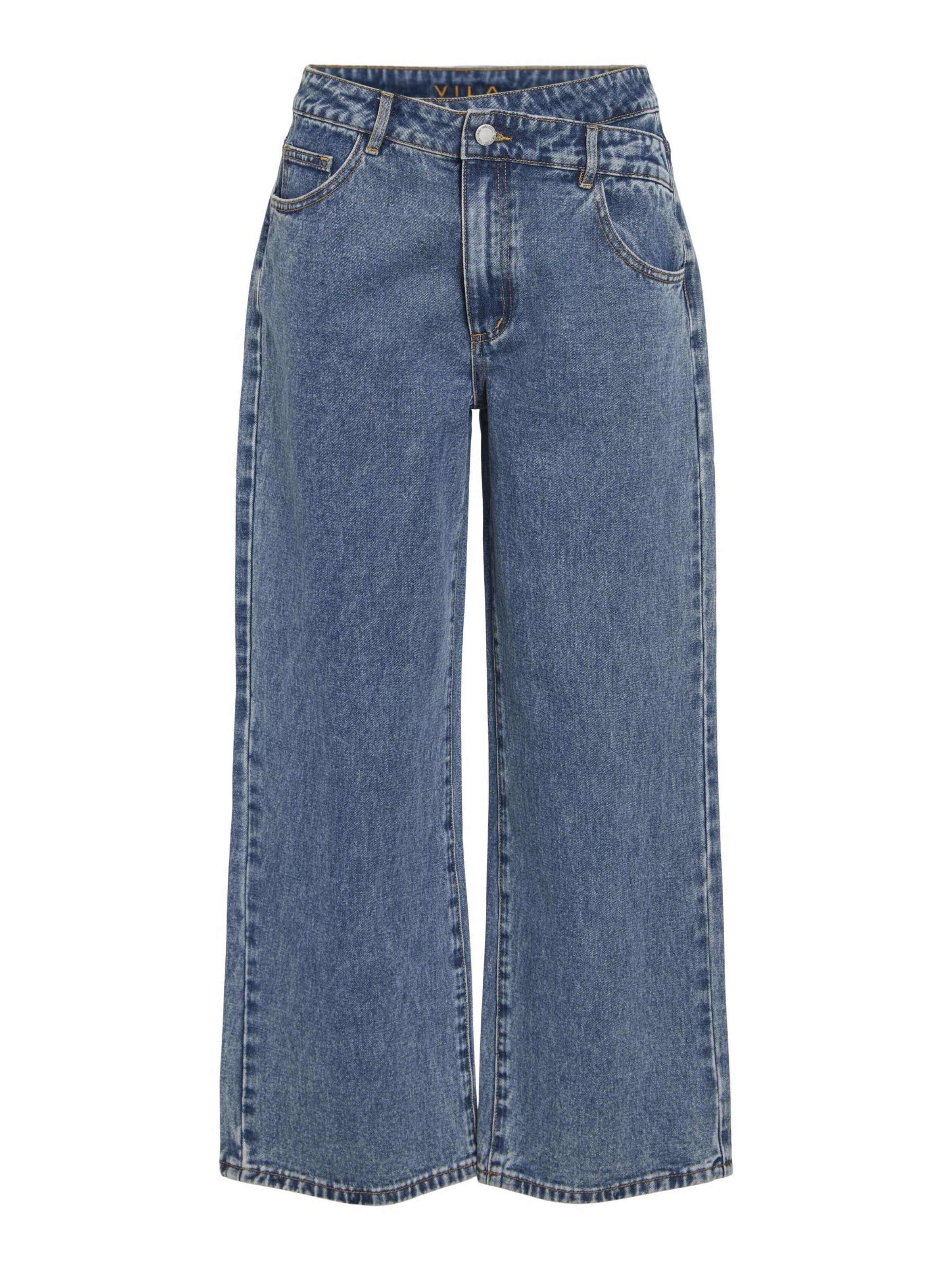 VILA Wide leg Jeans in Blauw: voorkant