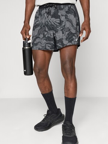 juoda ASICS Standartinis Sportinės kelnės 'Fujitrail': priekis