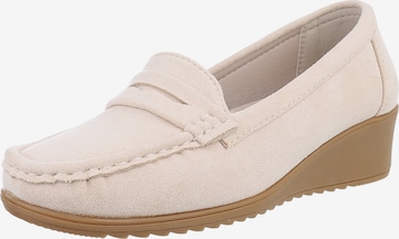 Ital-Design Slipper in Beige: Vorderseite