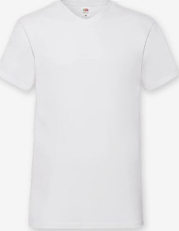 T-Shirt 'V-Neck T-shirt' FRUIT OF THE LOOM en blanc : devant