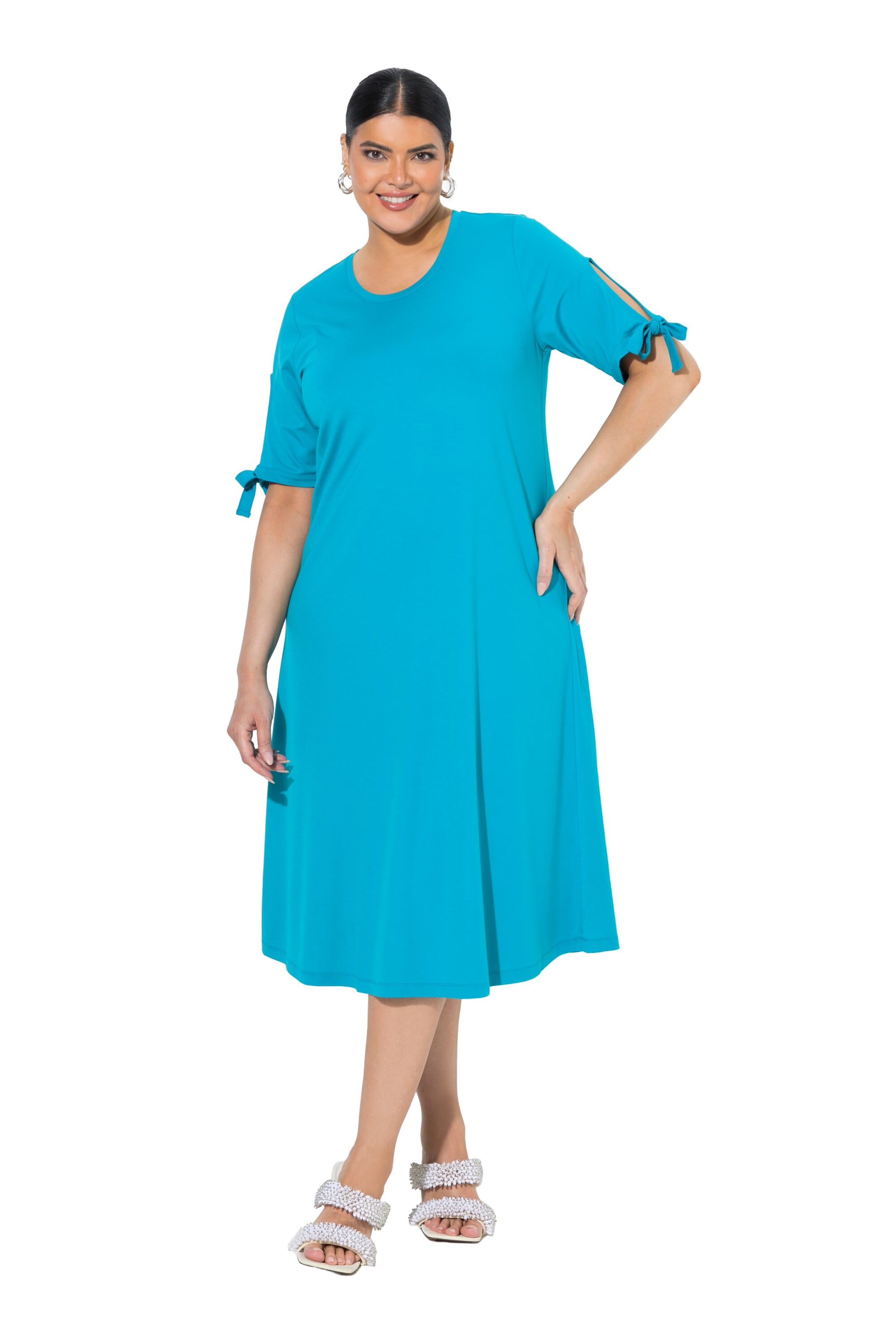 Ulla Popken Jurk in Blauw: voorkant