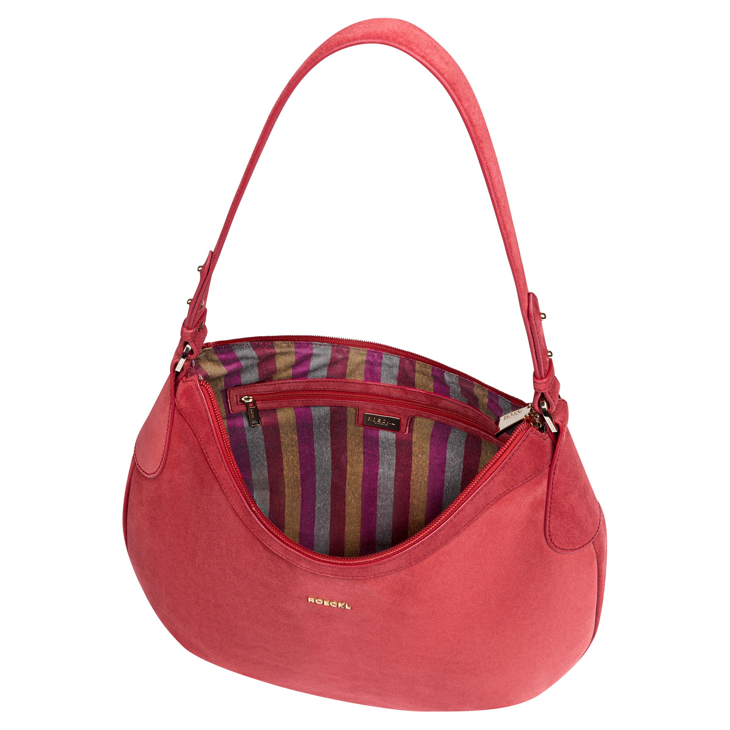 Borsa a spalla 'LIBERTY SCHULTERTASCHE NUBUK MEDIUM' di Roeckl in rosso