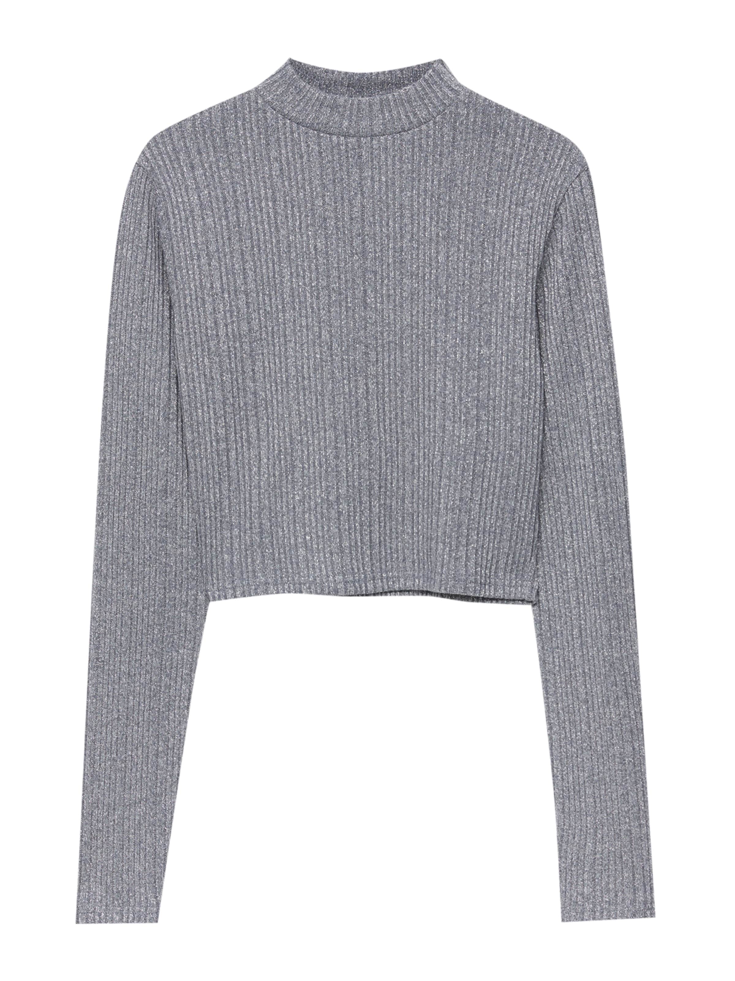 Pull&Bear Koszulka w kolorze szary: przód