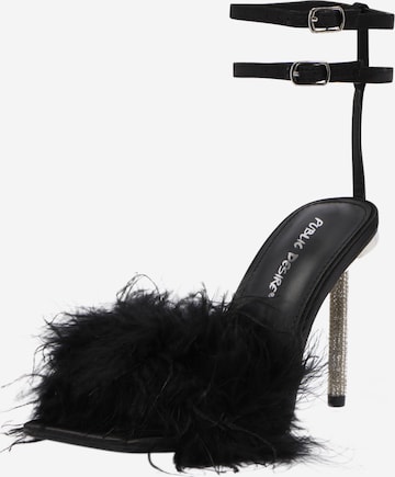 Escarpins 'FUZZ' Public Desire en noir : devant