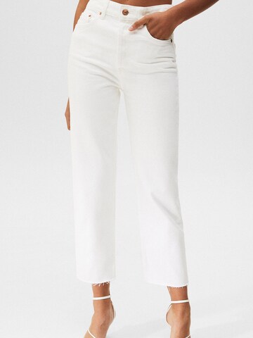 Regular Jean Pull&Bear en blanc