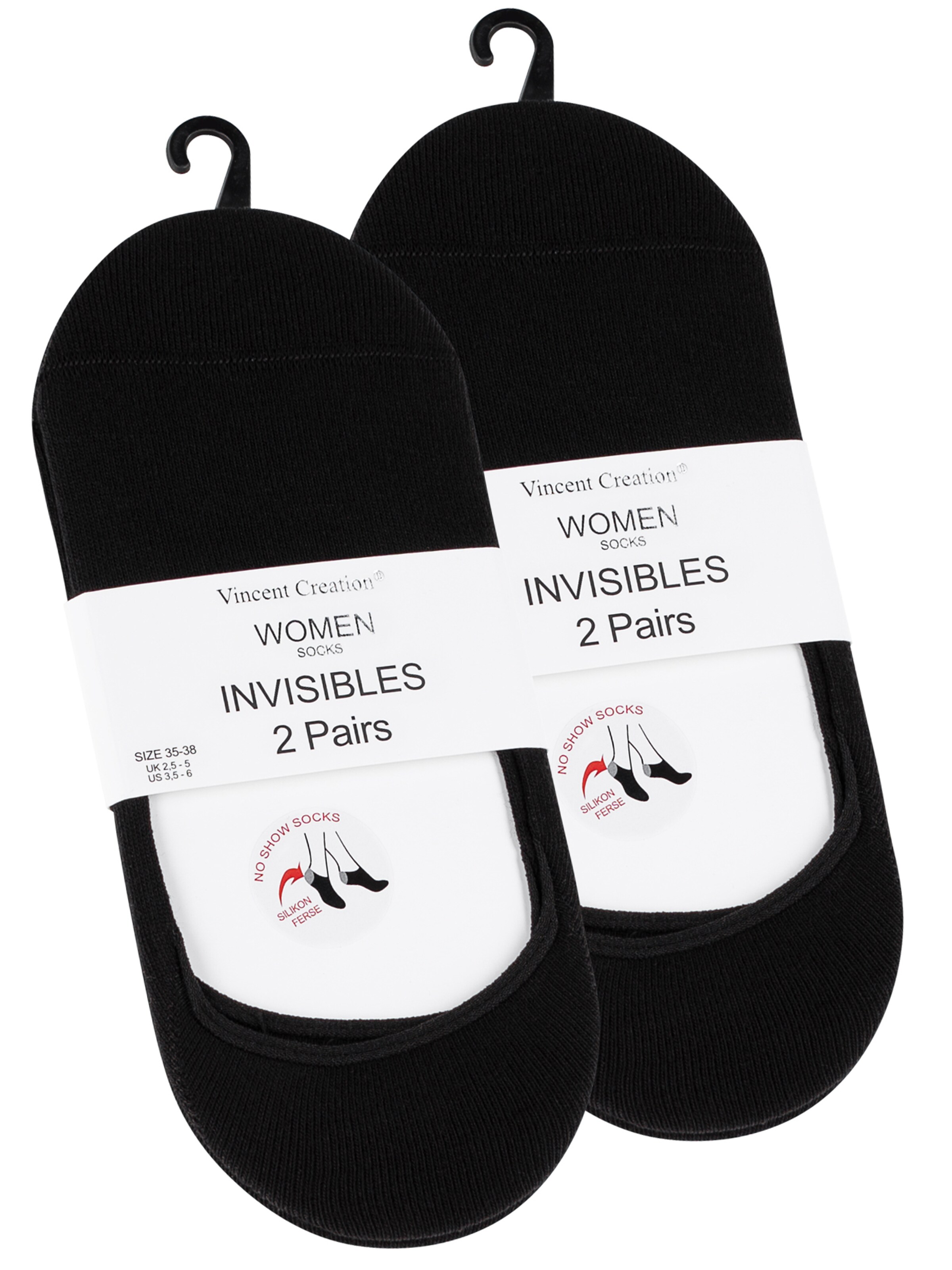 Vincent Creation - Meias curtas 'Invisibles Socks' em preto