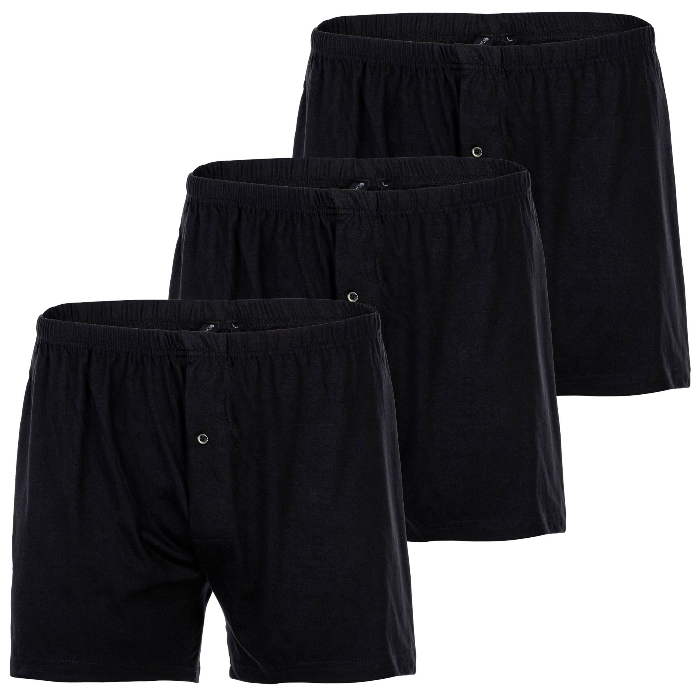 Yourbasics Boxershorts in Schwarz: Vorderseite