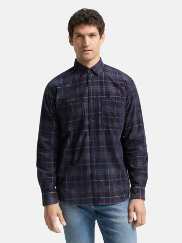 TOM TAILOR Regular Fit Hemd in Blau: Vorderseite