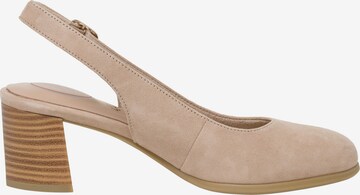 TAMARIS Slingback pumps i beige