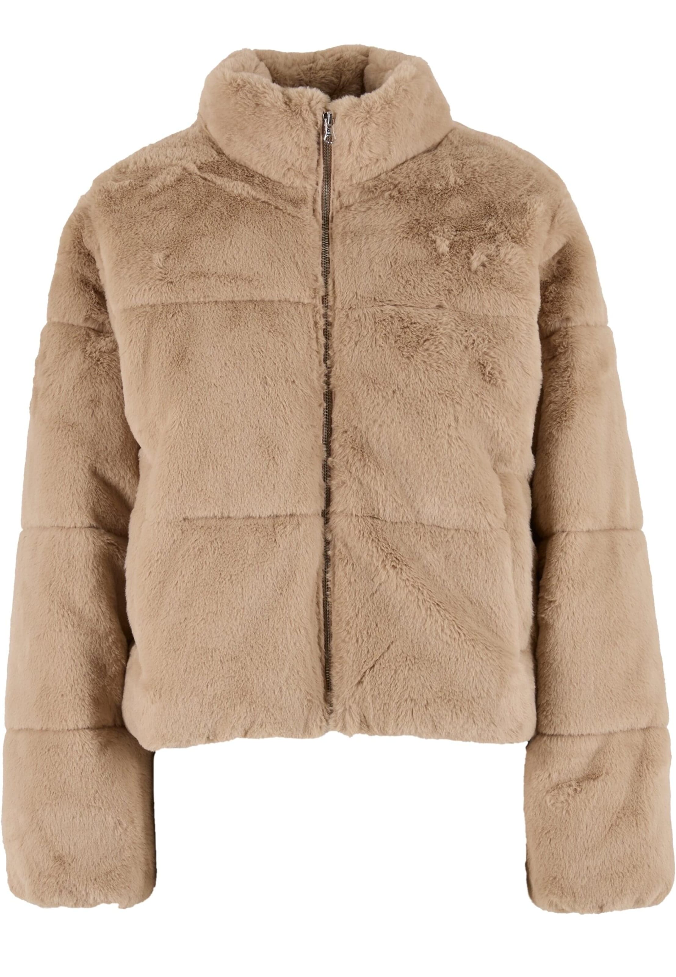 Urban Classics Winterjas in Beige: voorkant