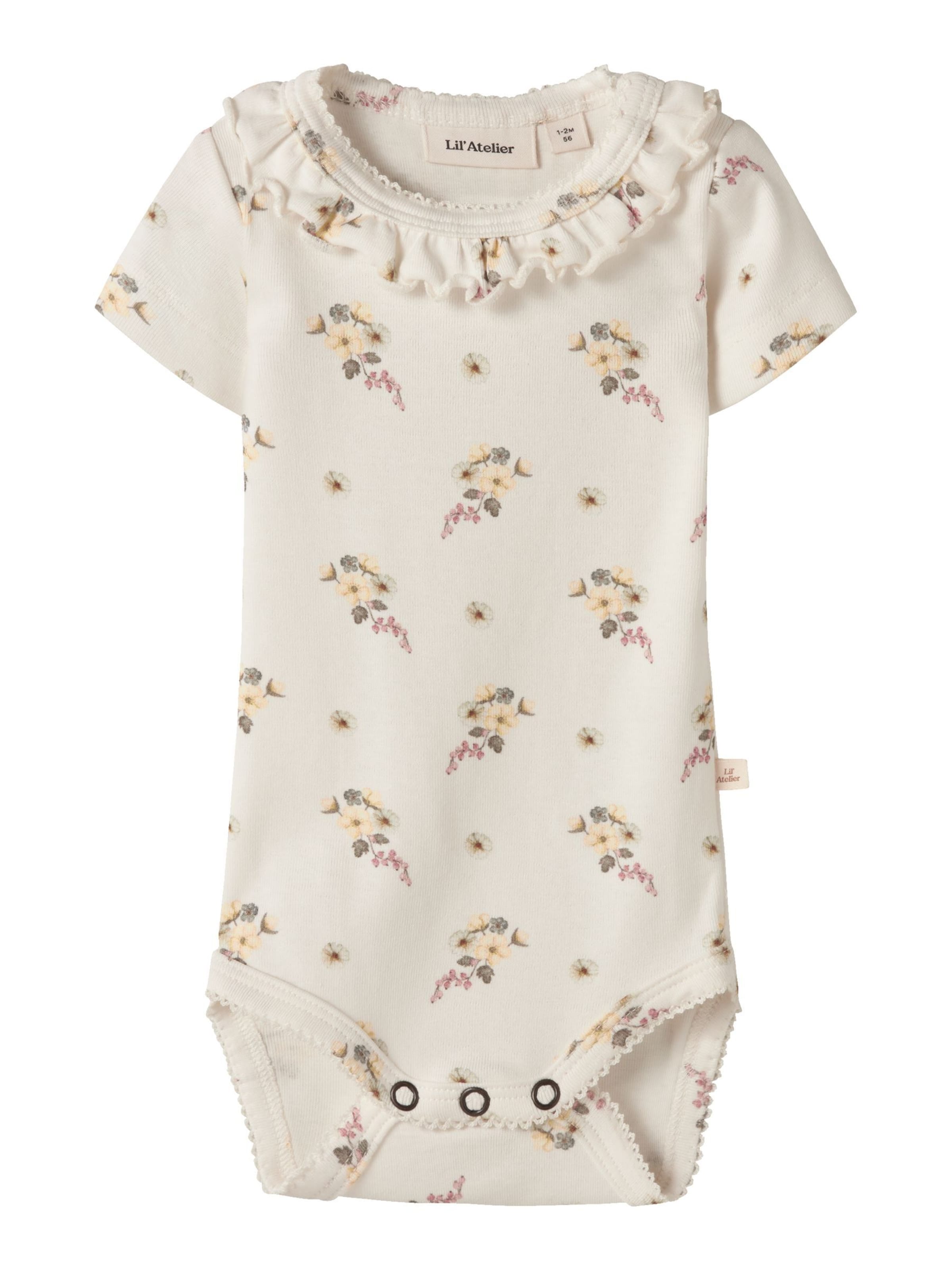 Lil'Atelier - Pijama entero/body en beige: frente