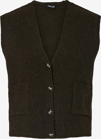 PIECES Neuleliivi 'PCSILLY' värissä tummanruskea, Tuotenäkymä