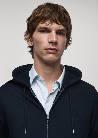 MANGO MAN Zip-Up Hoodie 'Bady' in Blue