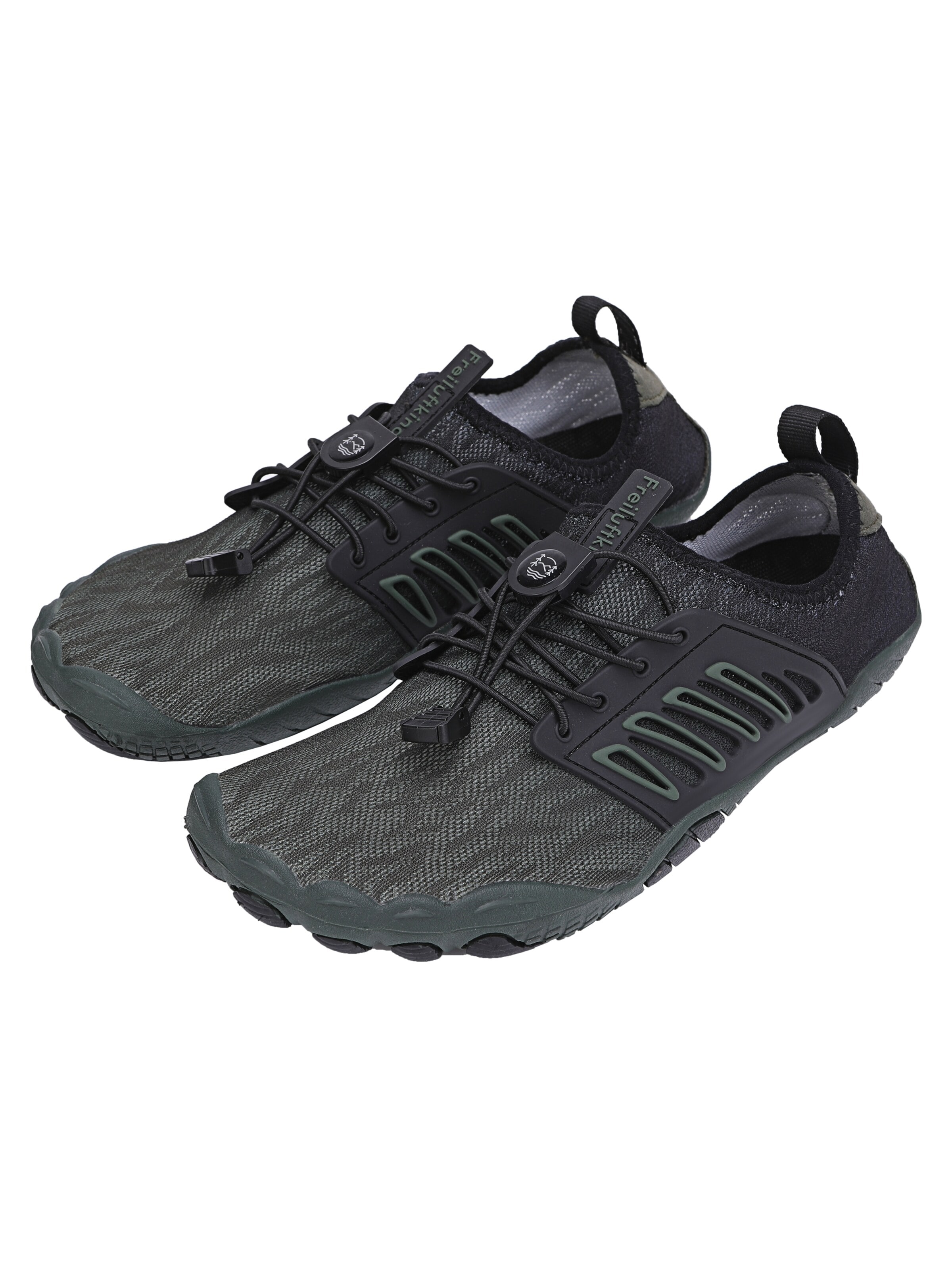 Freiluftkind Sportlicher Schnürschuh 'Freiluftkind® Tokai rutschfeste universal Barfußschuhe'‌‌‌ in Grün: Vorderseite