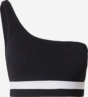 Seafolly - Soutien Bustier Top de biquíni em preto: frente