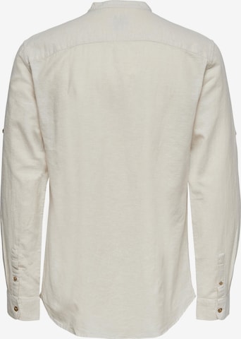 Coupe slim Chemise 'Caiden' Only & Sons en beige