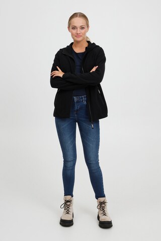 Oxmo Fleece jas 'FINJA' in Zwart