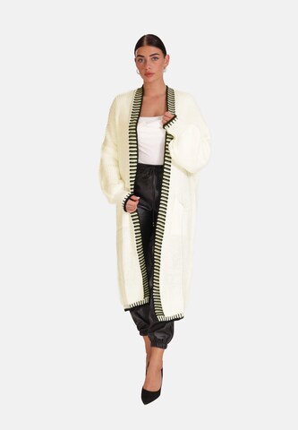 Elara Gebreid vest in Beige: voorkant