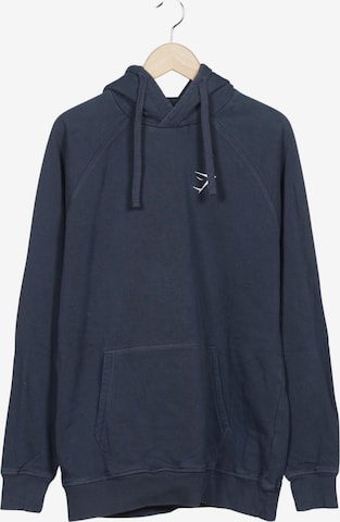 GYMSHARK Kapuzenpullover XL in Blau: Vorderseite
