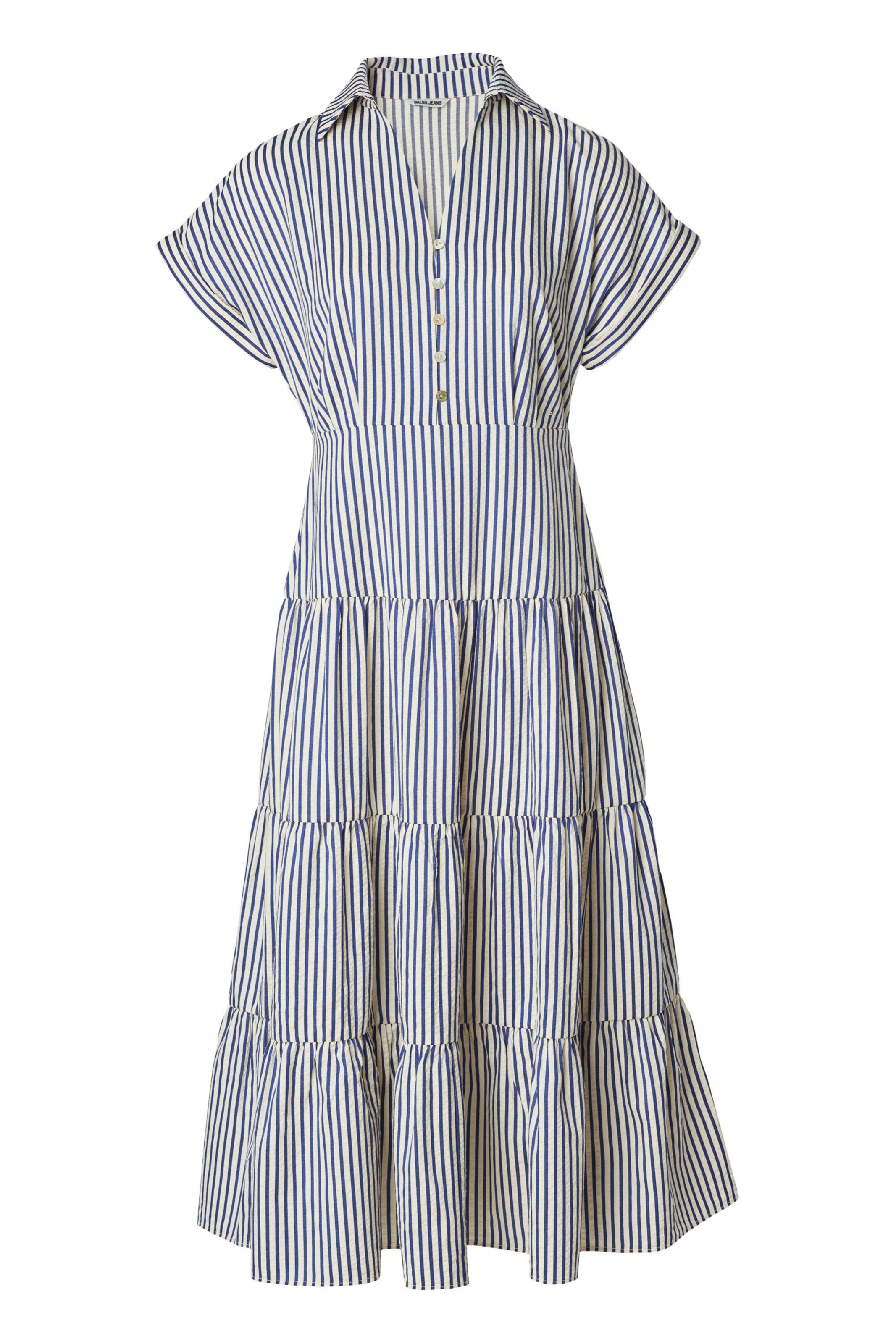 Salsa Jeans Blousejurk in Blauw: voorkant